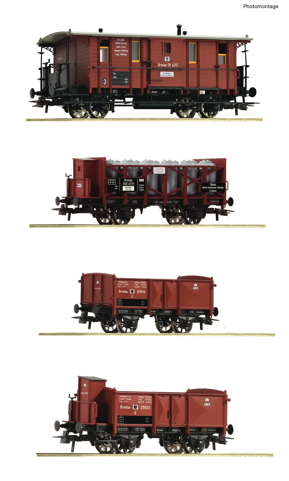 4-tlg. Set: Güterzug, K.P.E.V - 6600073