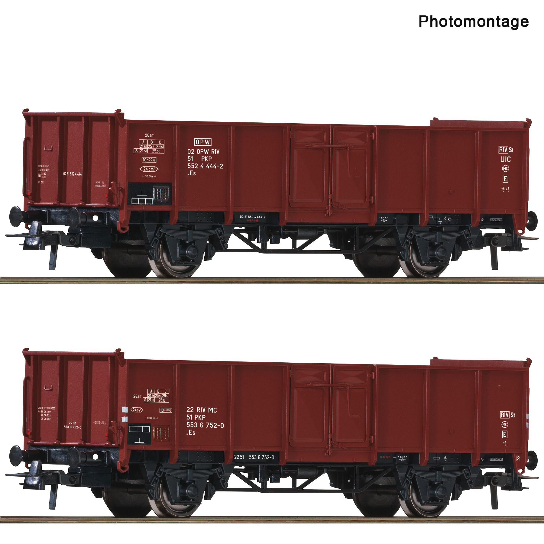 2-tlg. Set: Offene Güterwagen - 6600058