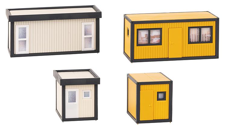 4 Baucontainer, gelb-schwarz - 130136